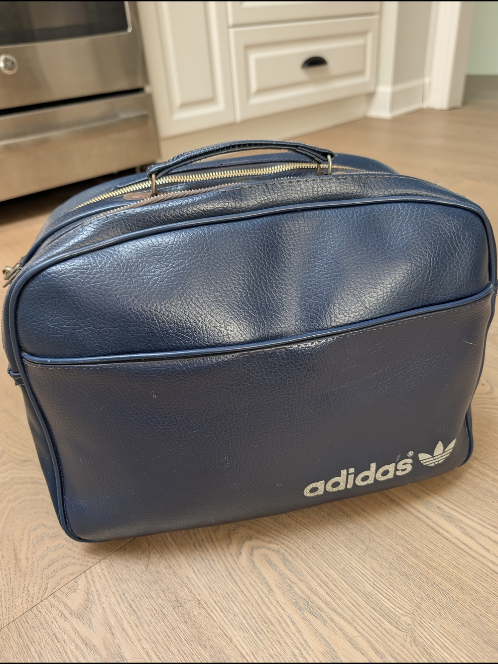 Vintage Adidas Originals Trefoil Navy Blue Bowling Bag | Late 70s/Early 80s Rare